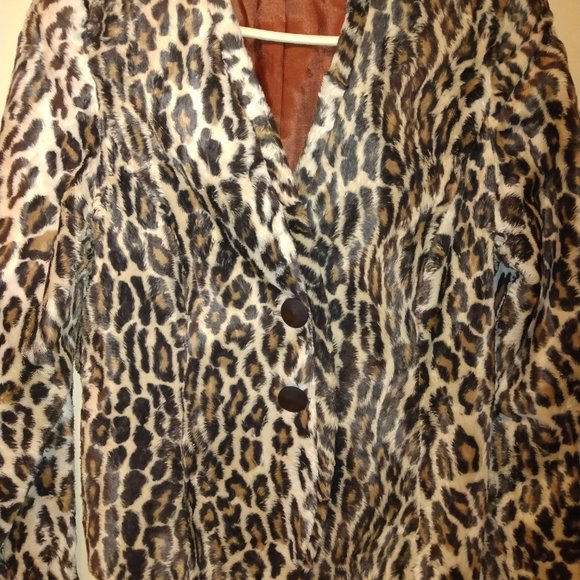 Jean Claude Poitras Bof cheetah print Blazer - Picture 4 of 7